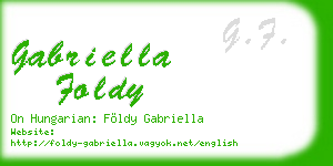 gabriella foldy business card